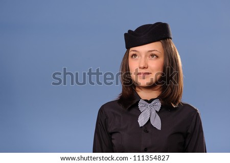 Portrait of a beautiful young flight attendant