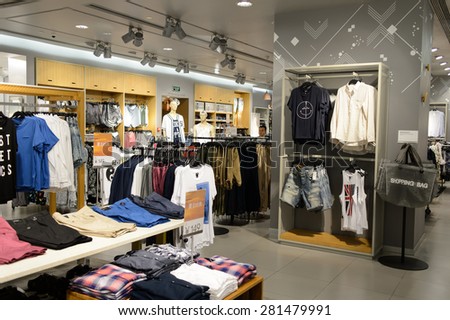 SHENZHEN, CHINA - MAY 25, 2015: COCO Park shopping center interior. Shenzhen is a major city, situated immediately north of Hong Kong Special Administrative Region.