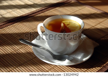 cup of tea with tea bag