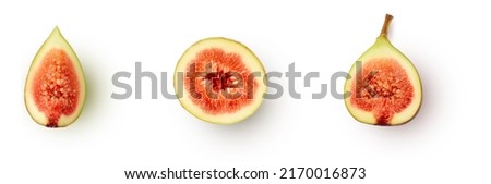 Similar – Ripe figs cut on a pink background. Minimal flat lay.