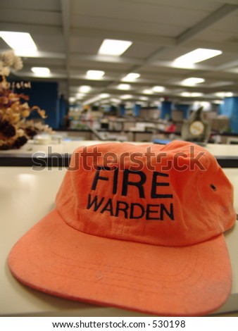Fire Warden hat in office