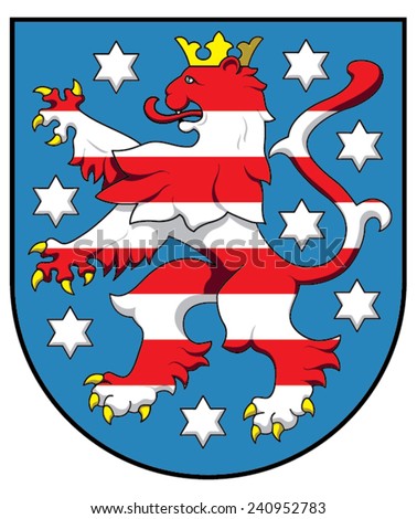 Coat Of Arms Of Thuringia Stock Vector Illustration 240952783 ...