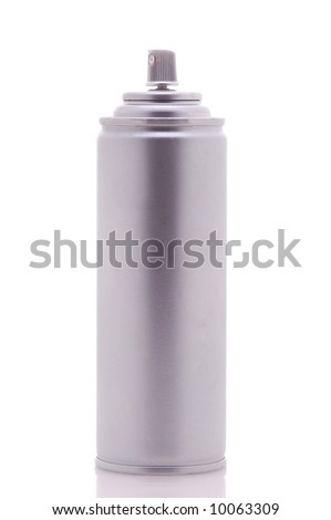Aerosol Can without label isolated over white