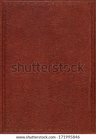 Brown leather book cover