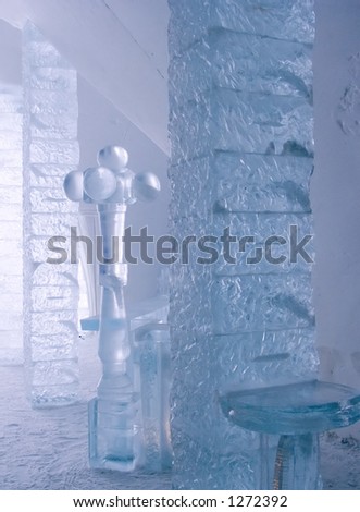 Entrance hall, The Ice Hotel, Quebec, Canada