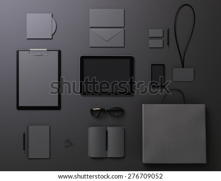 Black template for branding identity