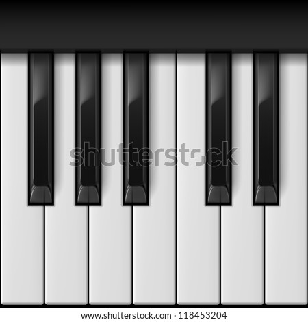 Piano keys. Cool illustration for creative design