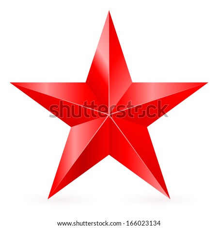 Shiny Five-Pointed Red Star. Illustration On White Background ...