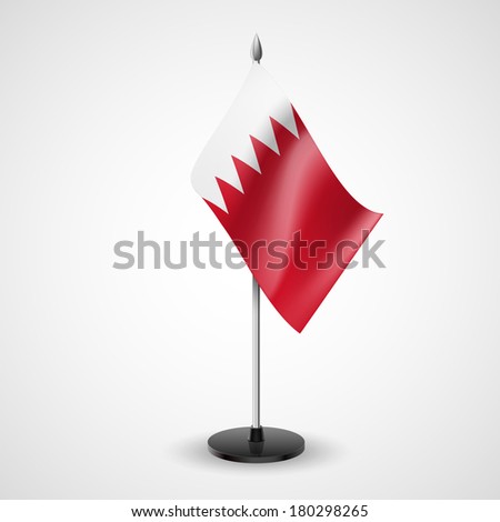 State table flag of Bahrain. National symbol  