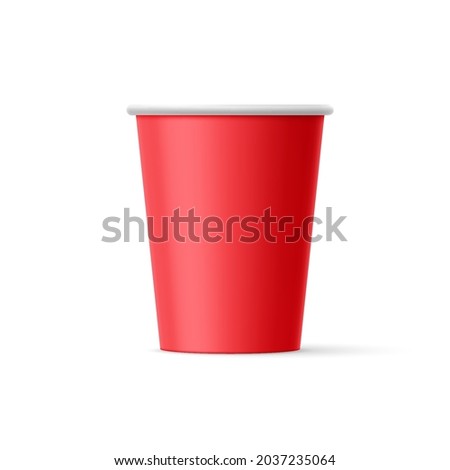 Similar – Image, Stock Photo Paper cup with red drink in the holder of a construction fence