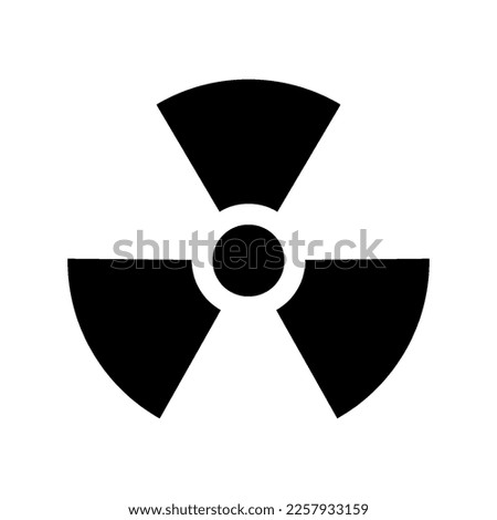 The Symbol of Radiation. The Icon of the Dangerous Radiation Zone on a White Background