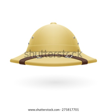 Pith helmet isolated on a white background