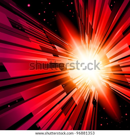 Beautiful Abstract Backdrop Effect of Red Radiance