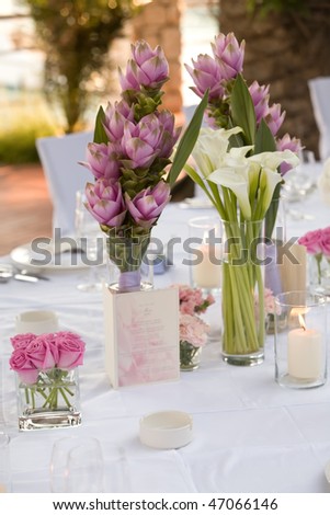 Flowers on the table in a vase