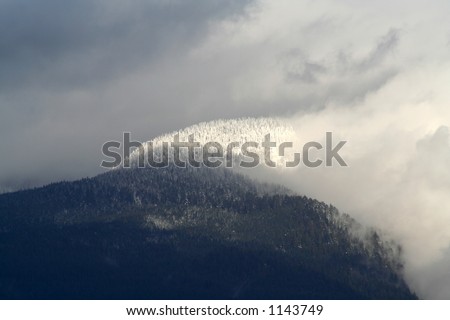 Grouse mountain storm blowing through