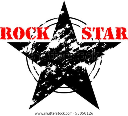 Rock Star Rubber Stamp Stock Vector 55858126 : Shutterstock
