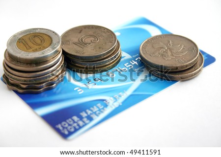 A fake creditcard with coin