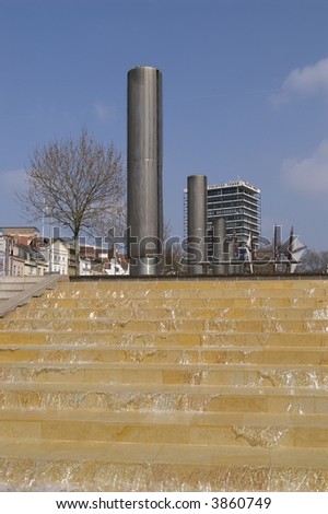Water feature steps, Bristol UK