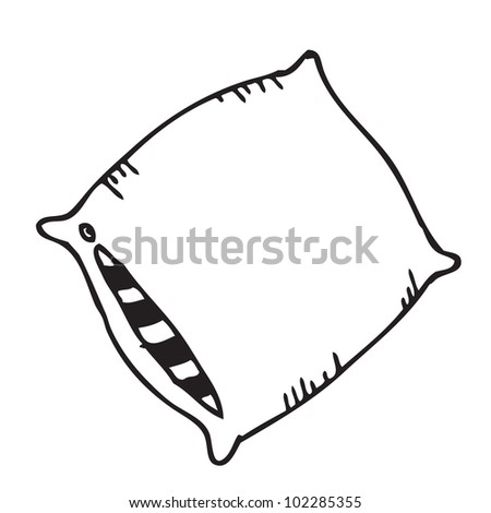 Pillow Cartoon Doodle Stock Vector Illustration 102285355 : Shutterstock