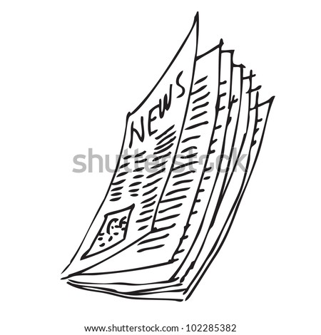 Newspaper Cartoon Doodle Stock Vector Illustration 102285382 : Shutterstock