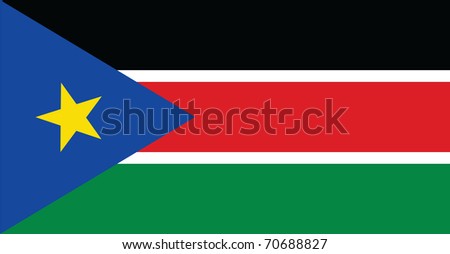 Southern Sudan flag Vector