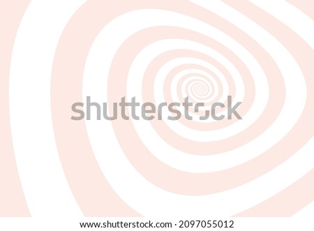 Outline vibrant light red white paint drawn curvy infinite burst artist painting logo decor retro print style. Close up view modern bright pink dizzy liquid fluid flow cycle pinwheel vertigo explosion