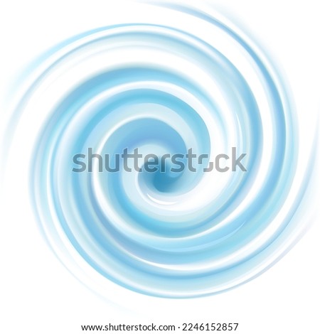 Vibrant teal soft helix rotary vertigo curvy twister moving spray bend eddy surface. Volute graphic light torsed gyration flow cool ice. Shiny pure bright turquoise color curly center space for text