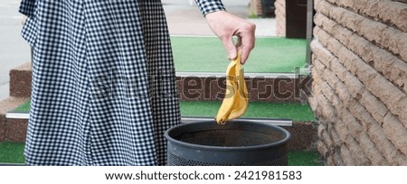 Similar – Image, Stock Photo moving yellow dumpster in front of a red brick wall