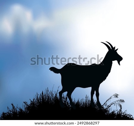 Similar – Image, Stock Photo Scenic view of grazing animals on pasture in summer