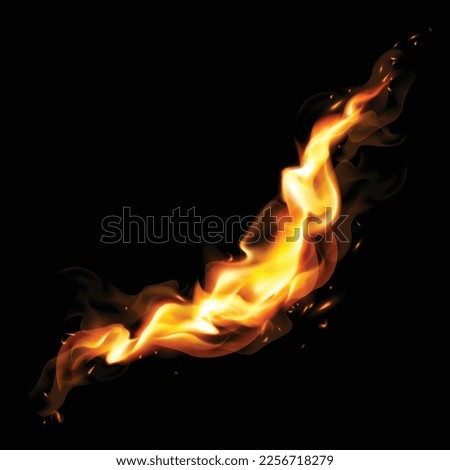 Fire wave. Isolated vector illustration