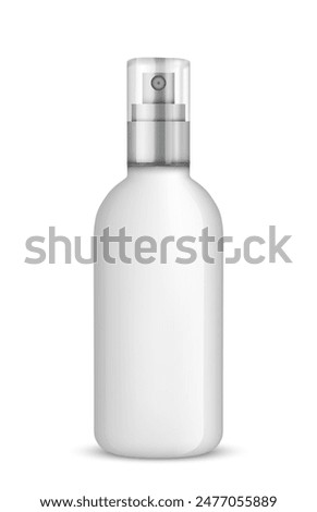 A bottle with a dispenser on a white background. Vector illustration