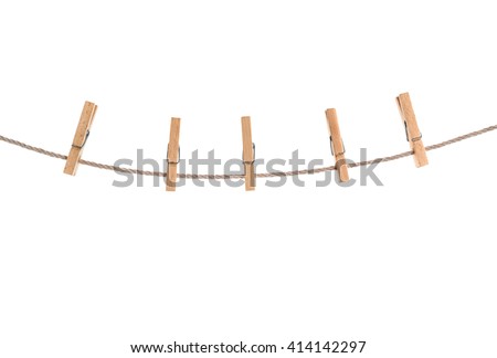 Image, Stock Photo clothespins on a clothesline