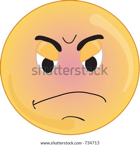 Smiley Type Angry Face Stock Photo 734713 : Shutterstock
