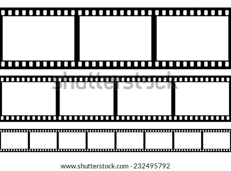 Set of film frame, vector illustration Imagine de stoc © 