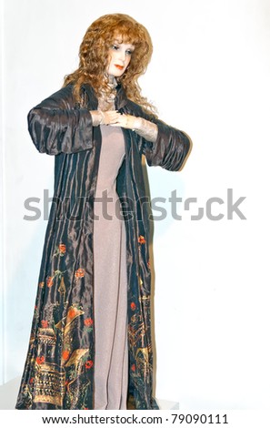 KIEV, UKRAINE - MAY 22: A collectible doll, which resembles a woman in gown, is on display at the Kyiv Fairy Tale exhibit in the 2nd annual International Doll Salon on May 22, 2011 in Kiev, Ukraine.