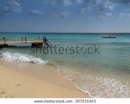 Kokomo Beach Views around Curacao a small Caribbean Island in the ABC islands