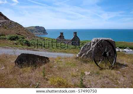 Nant Gwrtheyrn a welsh heritage centre down on the Llyn Peninsula coastline north wales