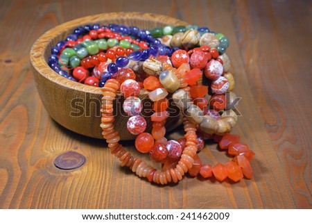 Amazing colorful beads made of natural stones