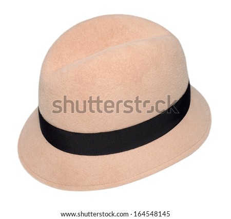 female fedora hat isolated on a white background