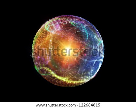 Fractal Sphere Series. Backdrop of spherical and circular fractal elements on the subject of abstraction, graphic design and modern technology