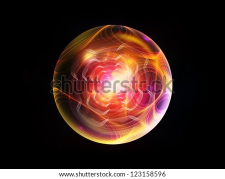 Fractal Sphere Series. Visually attractive backdrop made of spherical and circular fractal elements suitable as element for layouts on abstraction, graphic design and modern technology
