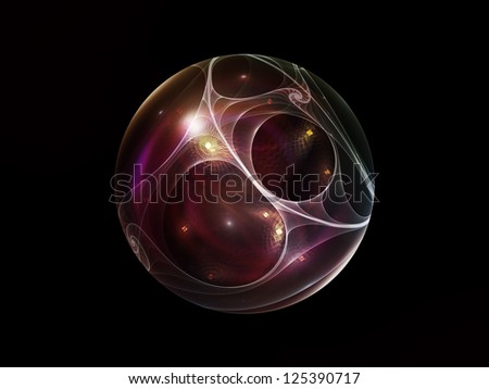 Fractal Sphere Series. Abstract design made of spherical and circular fractal elements on the subject of abstraction, graphic design and modern technology