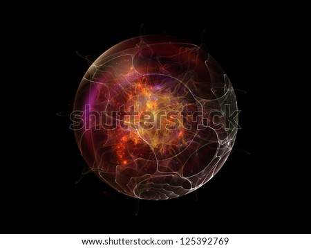 Fractal Sphere Series. Backdrop of  spherical and circular fractal elements to complement your design on the subject of abstraction, graphic design and modern technology