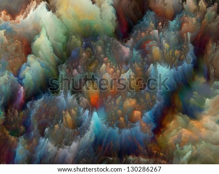 Artistic background made of colorful fractal turbulence for use with projects on fantasy, dreams, creativity,  imagination and art