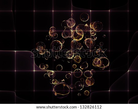 Composition of fractal grid pattern suitable as a backdrop for the projects on science, education and technology