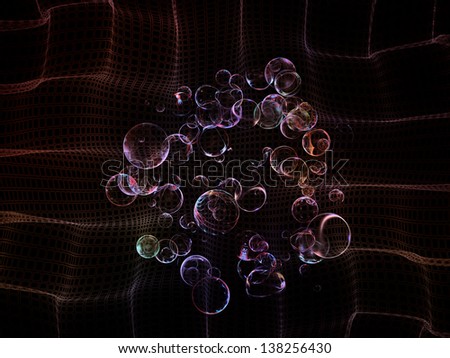 Abstract design made of fractal circles pattern on the subject of science, education and technology