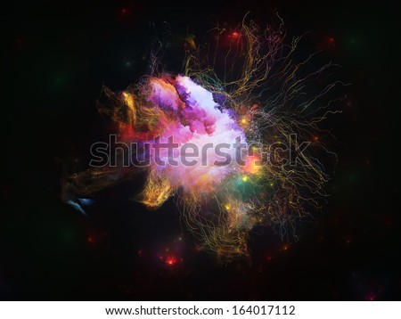 Fractal Nebulae series. Backdrop of fractal textures and lights on the subject of design, science and technology