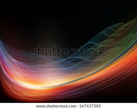 Fractal Wave series. Abstract composition of fractal sine waves and color suitable as element in projects related to design, mathematics and modern technologies