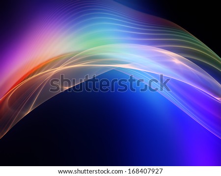 Fractal Wave series. Backdrop design of fractal sine waves and color to provide supporting composition for works on design, mathematics and modern technologies