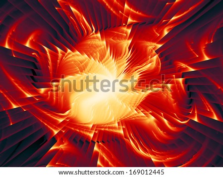 Dynamic Background series. Abstract composition of fractal motion textures suitable as element in projects related to science, technology and design